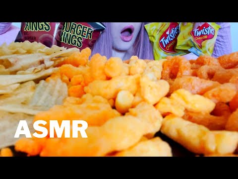 CRUNCHY ASMR MUKBANG (no talking) Eating Crunchy Chips *crunchy eating sounds*