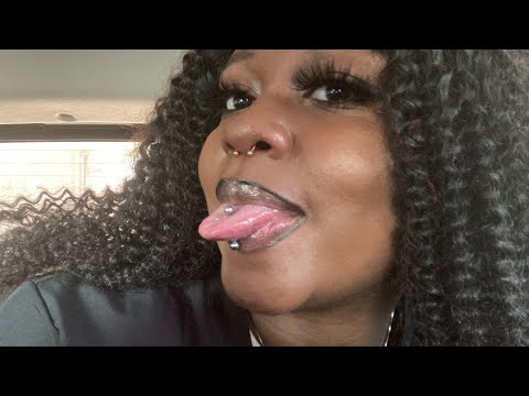 ASMR Mouth Sounds & Playing With My Tongue Piercing 👅😜
