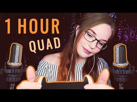 1 HOUR Quad ASMR: Ear to Ear Whisper and Ear Massage (Tingle GUARANTEE)