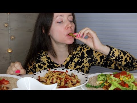 ASMR Whisper EATING SOUNDS | Pomes Frites With Ketchup and Mustard | Taco Wrap & Pickles | MUKBANG