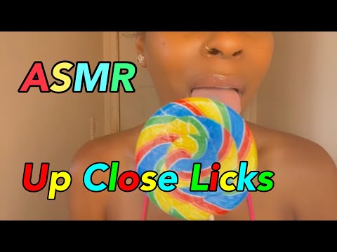 ASMR | UP CLOSE LICKS W/Extra Mouth Sounds No Talking For 2 Mins 👅