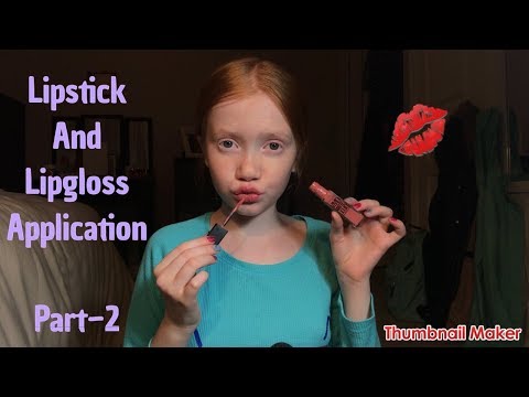 ASMR~Lipgloss/Lipstick Application Part 2 | Mouth Sounds | Tapping