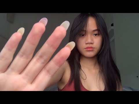 ASMR gently scratching at your plastic face ( face touching )