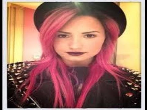 demi lovato pink hair and parties with selena gomez