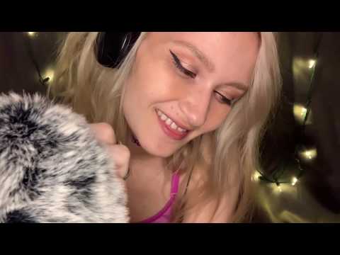 ASMR - fluffy mic sounds to make you fall asleep | up close whispers