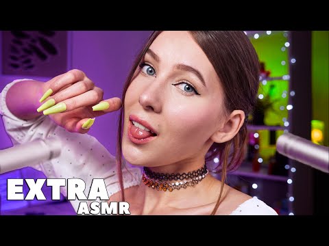 ASMR | Wet & Dry Mouth Sounds + EXTRA LONG NAIL Tapping