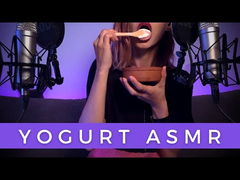 ASMR Mukbang | Greek Yogurt Eating ASMR | Mouth Sounds (No Talking)