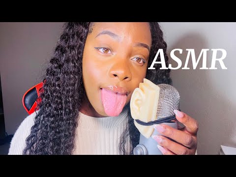 ASMR Ear Eating w/ Soft whispers (mouth sounds) Part 3