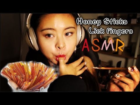 Honey eating sound | sticky sound | whisper asmr