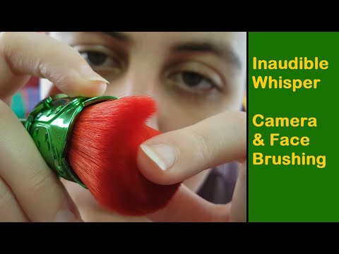 ASMR Inaudible Whispering with Personal Attention - Camera Brushing & Face Brushing