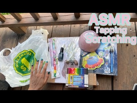 ASMR Tapping and Scratching Fast and Aggressive (Dollarama Dollar Store Items)♡