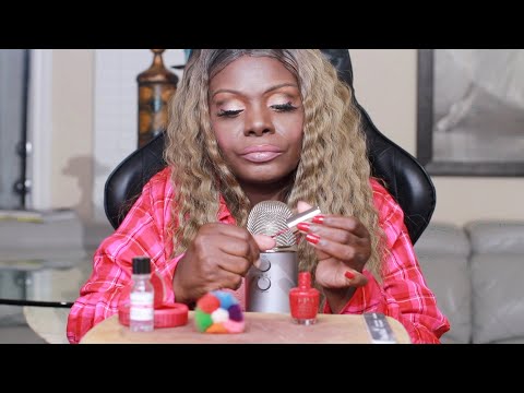 Painting My Nails with OPI Polish ASMR Mint Eating Sounds