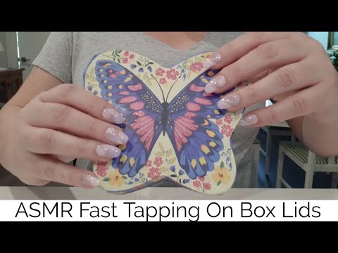 ASMR Fast Tapping On Box Lids-No Talking