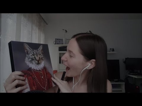 ASMR - Pet Portrait Unboxing and Reaction - Crown and Paw Collaboartion -   triggers and tingles