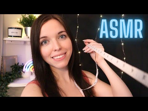 ASMR Face Measuring & Drawing On Your Face📏 | Writing & Light Triggers