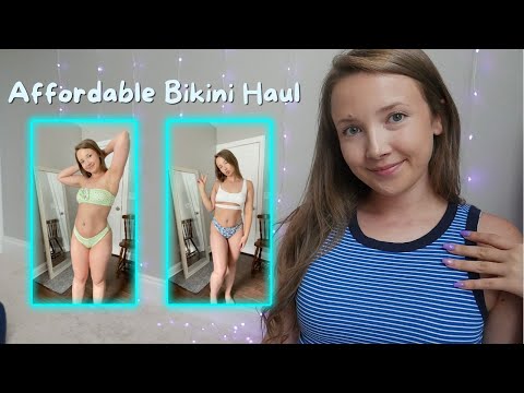 ASMR| ZAFUL Bikini Haul + Try On (whispered, fabric sounds, package crinkles)