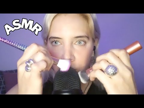 ASMR ☆ MOUTH SOUNDS CON MIC BRUSHING Y SCRATCHING | Florencia In Vogue