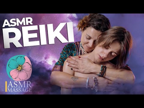 ASMR talk massage with reiki technique | Light chakra meditation, balancing Reiki (head, back, neck)