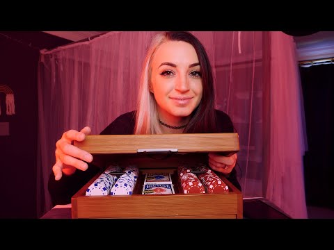 ASMR | Poker Set // Cards, Chips, Dice, Wooden Box ~