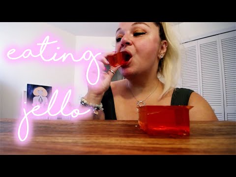 ASMR | Eating Peach Jello | Mukbang | Mouth Sounds | Soft Chewy Sounds | Candiikonyt ASMR