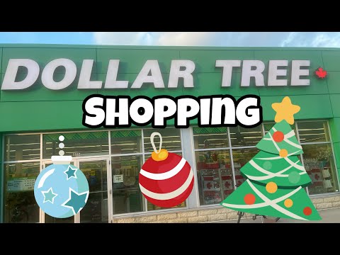ASMR Shopping at The Dollar Tree- Christmas Decorations for my Christmas tree 🎄