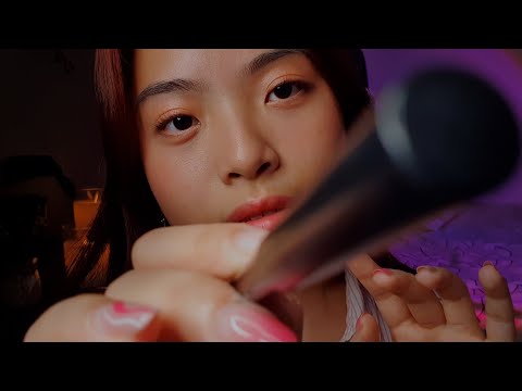 ASMR To Make Your Eyes Heavy 💤 Slow Visual Triggers (Face Tracing, Face Brushing, Hand Movements)