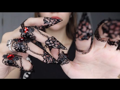ASMR lens tapping with claw rings/ finger armor tapping on camera