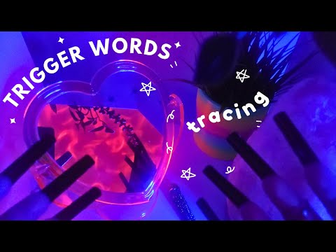 ASMR Triggers Words Coconut, Stipple | Hand Movements, Tracing with Long Nails, Mini Mic Whispering