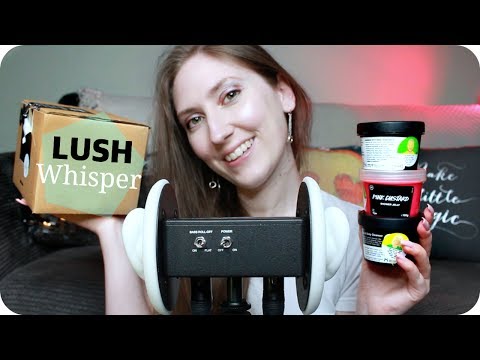 ASMR Ear to Ear Whispering 👂Lush Products Show & Tell, Ear Scrub & a few Tingly Sounds 🛁 3Dio