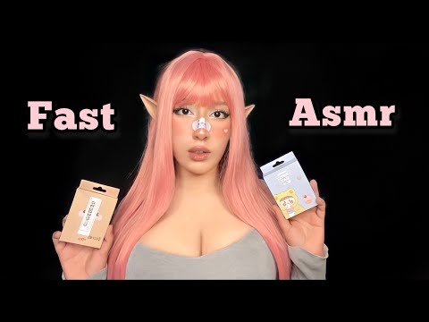 ASMR | 🤤fast and aggressive asmr🌈 ( hand sounds,mouth sounds,tapping,shirt scratching,kissing)
