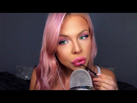 ASMR- INTENSE MOUTH SOUNDS & LIPGLOSS APPLICATION (HIGH VOLUME X16 EAR TO EAR)