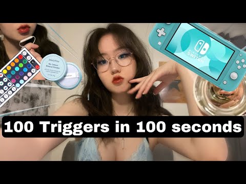 100 TRIGGERS IN 100 SECONDS ~ ASMR for people WITHOUT headphones 🎧🚫 (fast & ADHD friendly!)