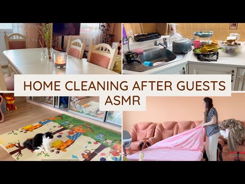 ASMR Clean With Me Home - Living Room And Bedroom Cleaning - Laundering