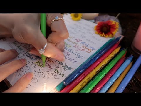 ASMR Coloring YOU 🌈🎨🖍(Pencils~ Colored Pencils~ Flowers~ Your Names)