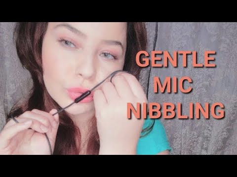 ASMR: GENTLE MIC NIBBLING AND KISSES USING TWO MICS