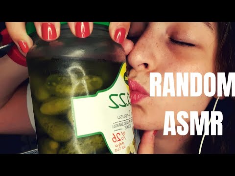 ASMR With Only What's Around Me & Pickle Eating 🥒 | Etrafımdakilerle ASMR & Turşu Yemece 🥒