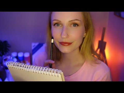 ASMR | Drawing you to sleep❤ (Soft spoken/Whispered, Personal attention)