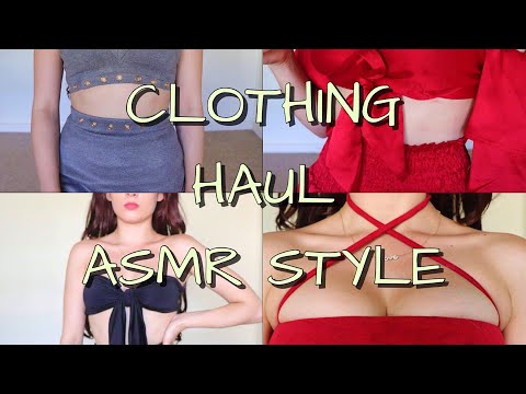 {ASMR} Try on haul + Fabric sounds