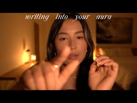 asmr reiki | writing soothing words into your aura & counting you down to sleep