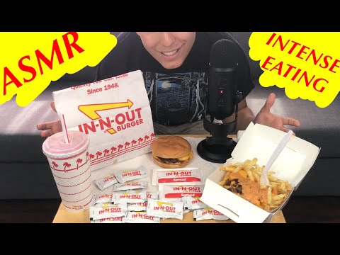 ASMR IN-N-OUT BURGER! (Intense Eating & Mouth Sounds!)