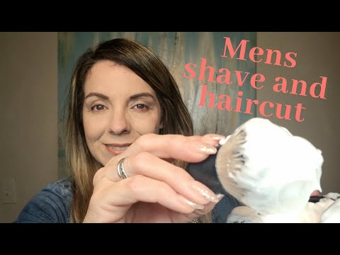 ASMR Relaxing men's shave &  hair cut role play - Shaving cream, Scissors ✂️💇‍♂️ Personal attention