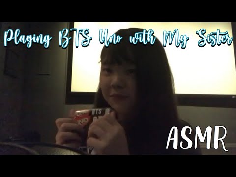 ASMR Playing Uno With My Sister! (Gum chewing & Cards Sounds) MiuLe ASMR