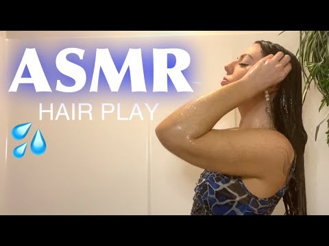 ASMR sounds 4 SLEEP - relaxing whispering, l hair washing, scalp massage, brush sounds
