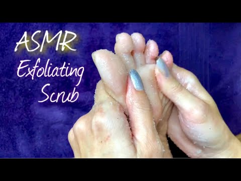 ASMR Exfoliating Foot Scrub, Rinse & Dry  - Intense Scrubbing & Water Sounds