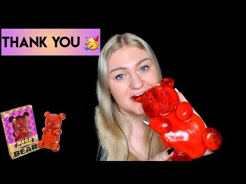 ASMR 🥳4000 Subscribers special Eating Giant Gummy Bear