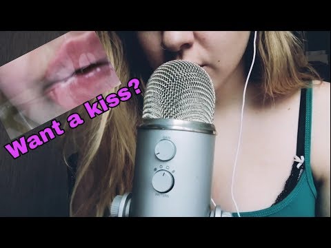 ASMR Kisses On Glass/Mic Sounds| No Talking