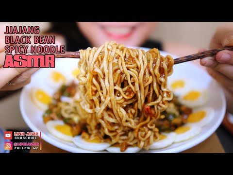 ASMR SAMYANG JJAJANG Black Bean SPICY Noodle , Eating sound | LINH-ASMR