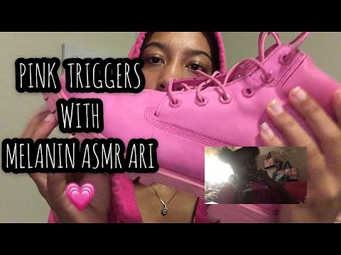 ASMR | PINK TRIGGERS with MELANIN ASMR ARI | Tapping, Scratching, & Rubbing | ASMR LYSS ✨