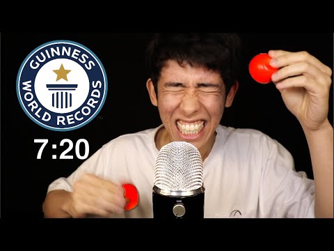 ASMR 100 TRIGGERS IN 7:20 - WORLD RECORD