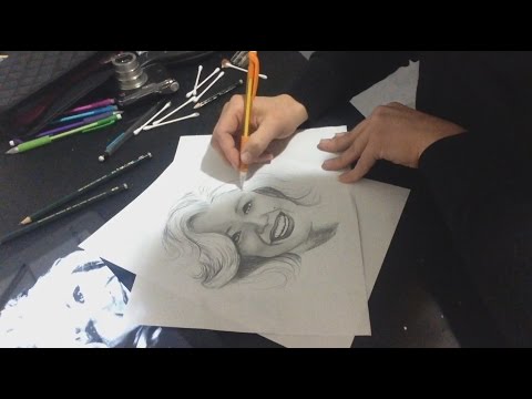 ASMR Graphite Drawing of Marilyn Monroe